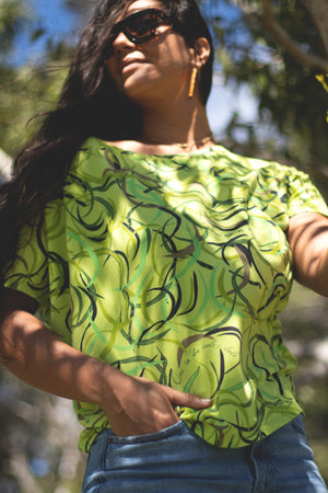 Koai'e | Kimono top - lime