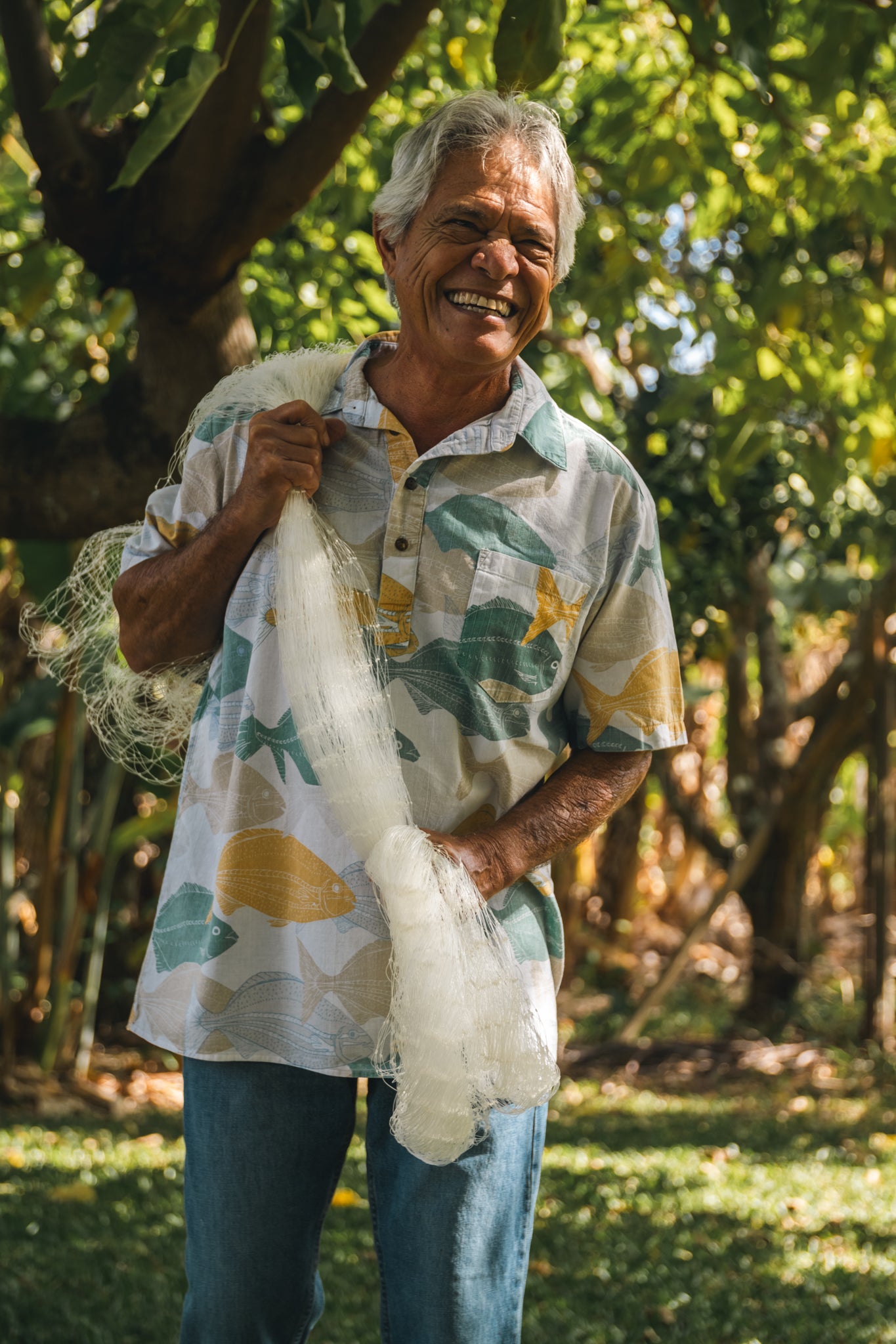 Nenue & Pōhuehue | Pullover aloha shirt - off white