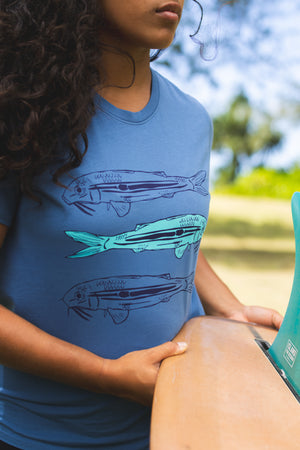 Weke + Wauke | Wahine Tee - blue