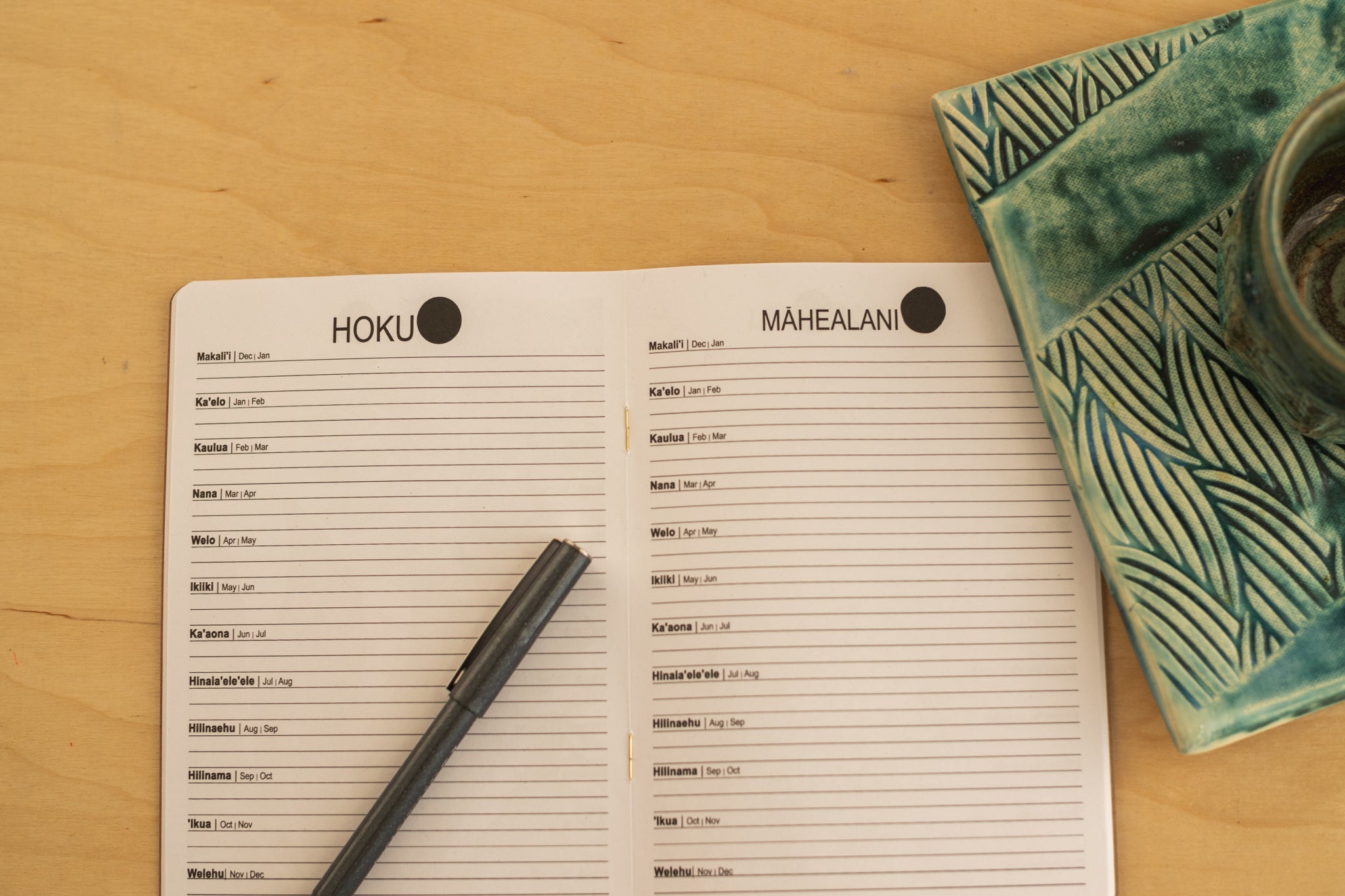 Hilo ʻIa A Paʻa | Moon Phase Journal - red - *ASF*