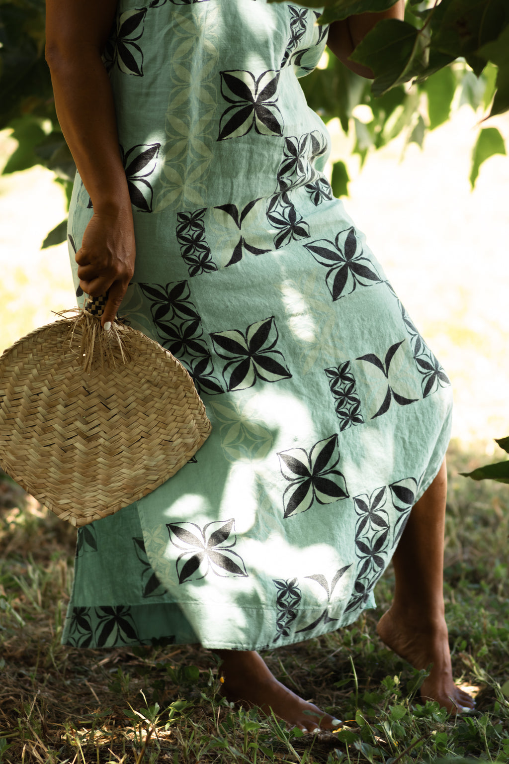 Moana Motifs | Low back Dress - mint