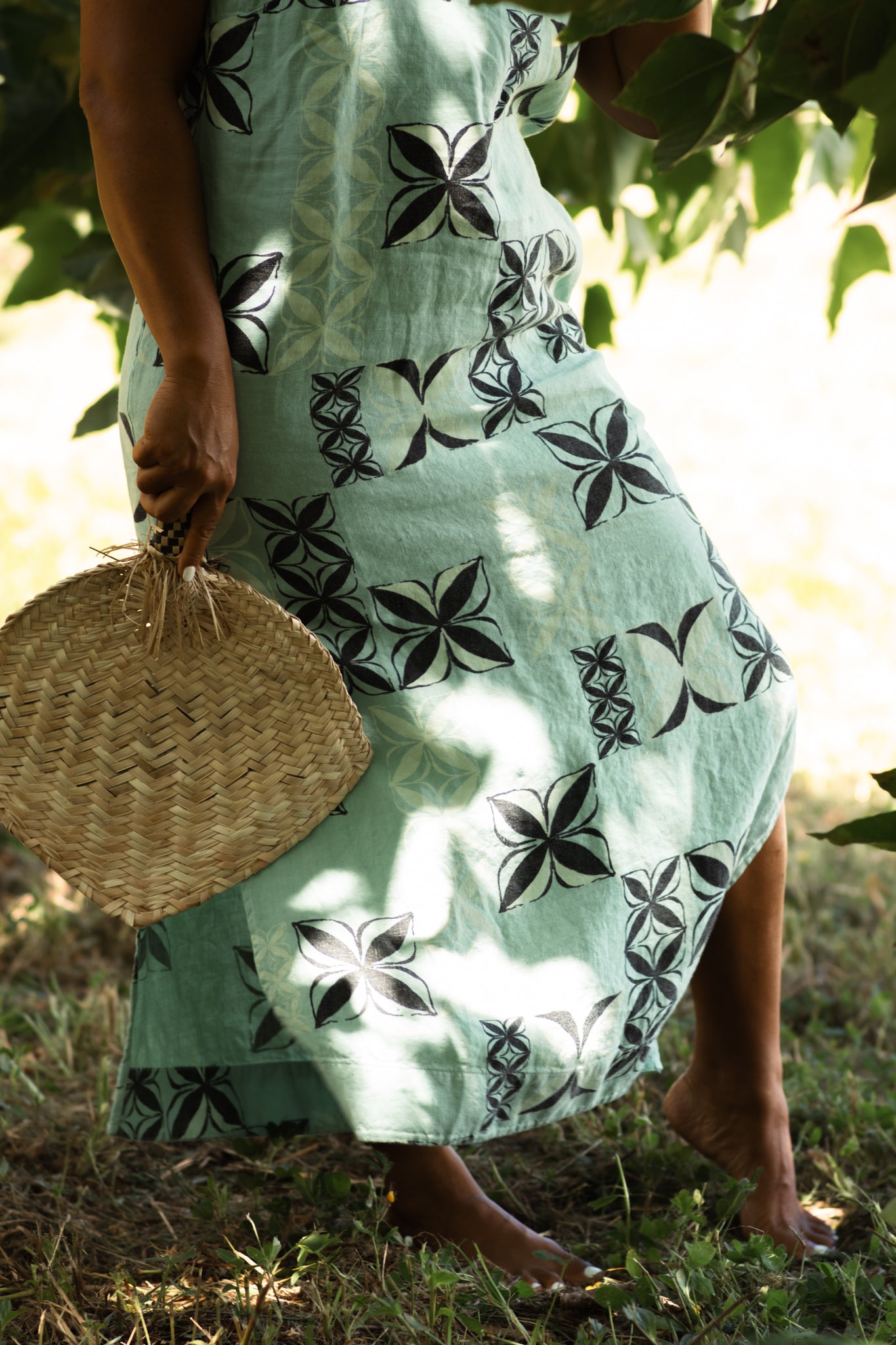Moana Motifs | Low back Dress - mint