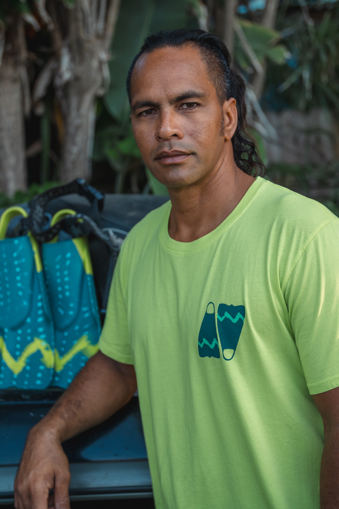 Kealopiko トップス Moananuiākea | Unisex Tee - lime green *ASF*