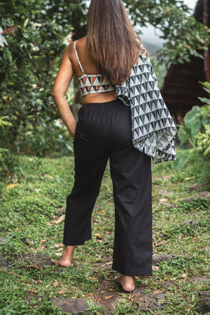 Pilialo | Unisex Drawstring pants - black