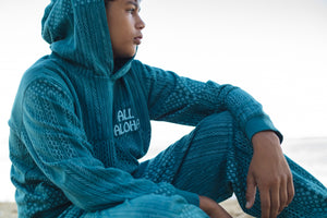 Ka Nao Ho'ōki - Kapa Watermark | Unisex Hooded Sweatshirt - teal