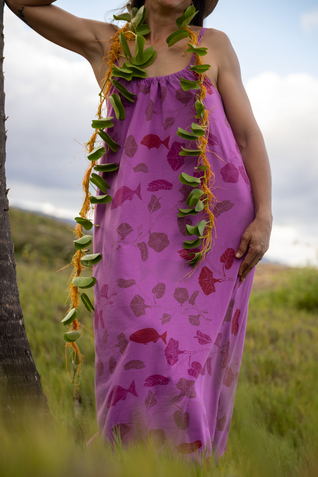 Nenue & Pōhuehue | Spaghetti Strap Dress - purple