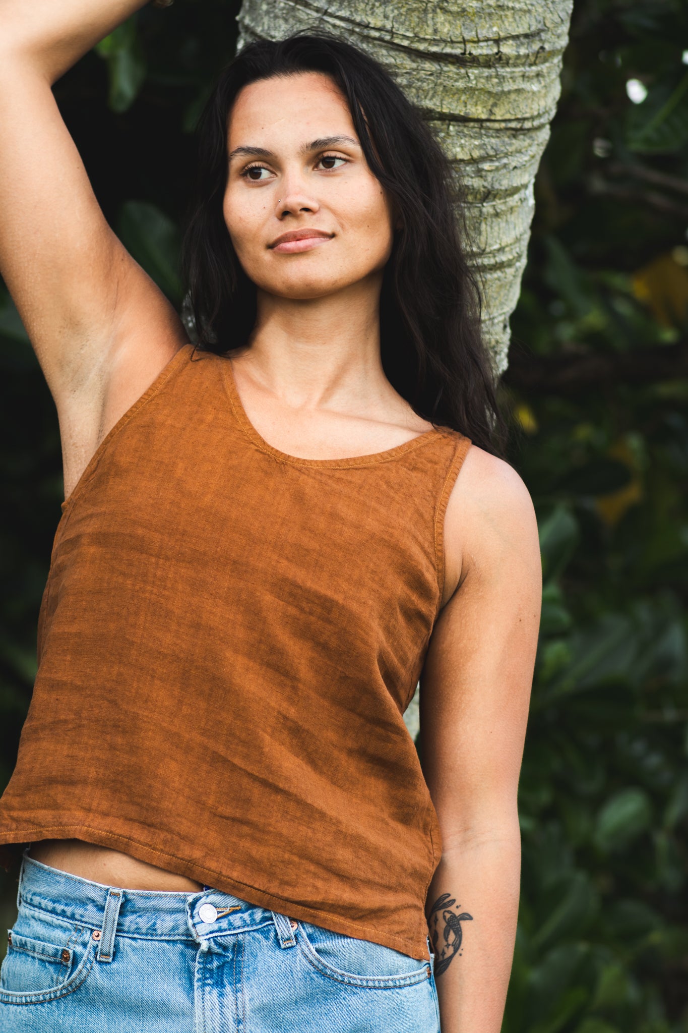 Pilialo | Linen Tank - brown