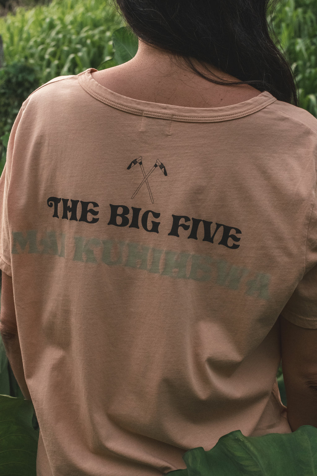 Nā Kamehameha (The Big 5) | Wahine Scoop Tee - Peach Beige