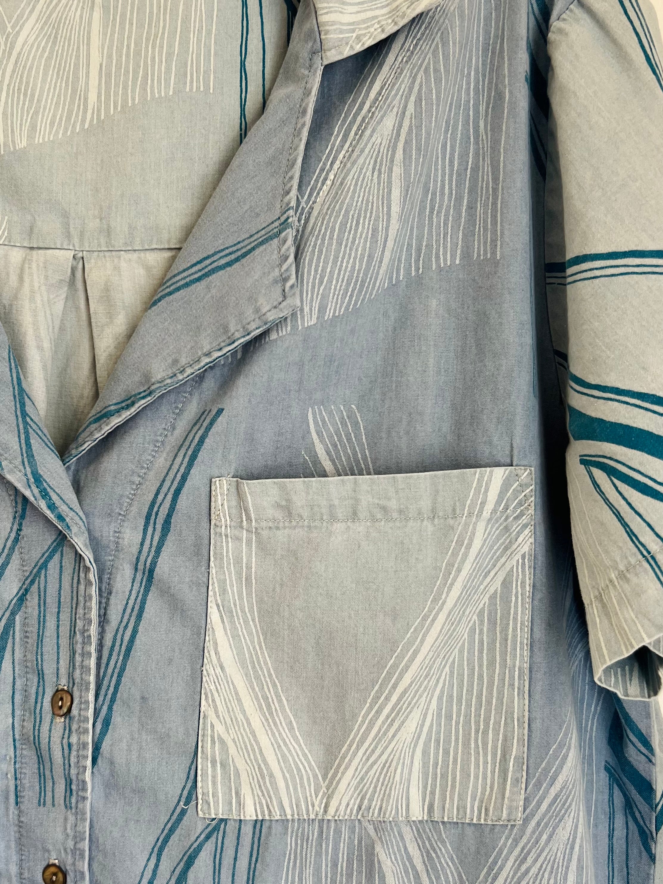 Nā Kahawai o Waipi'o | Unisex Patchwork Shirt - chambray