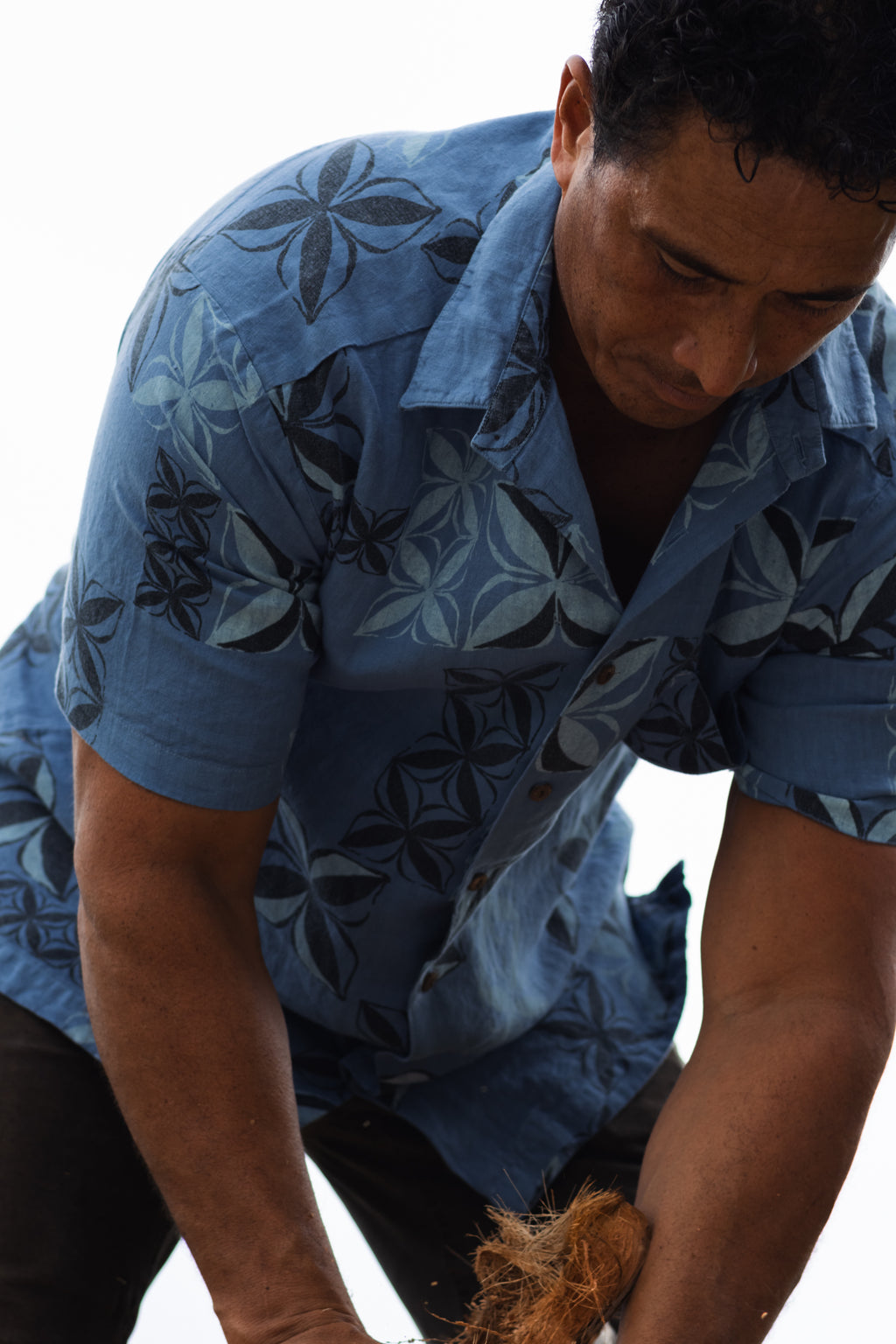 Moana Motifs | Aloha Shirt - blue
