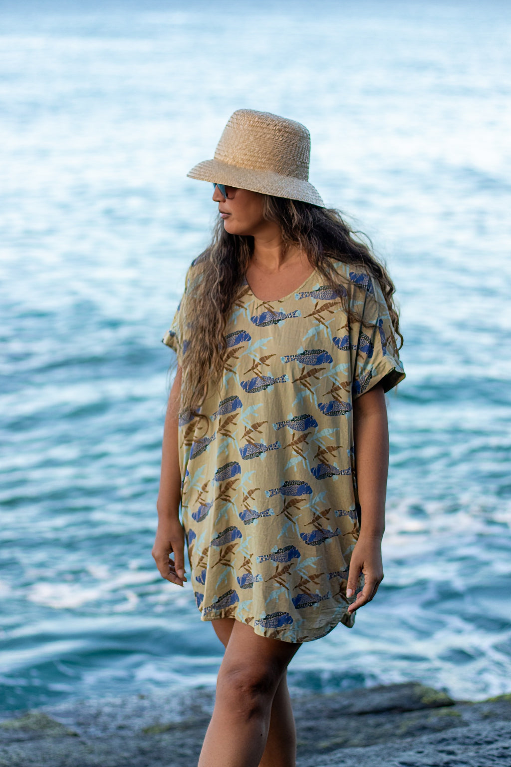 Kimono Dress | Moa & Hulumoa - sand  the kealopiko shop
