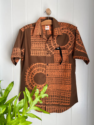 All Aloha | Button-down Aloha Shirt | Hīna'i - brown