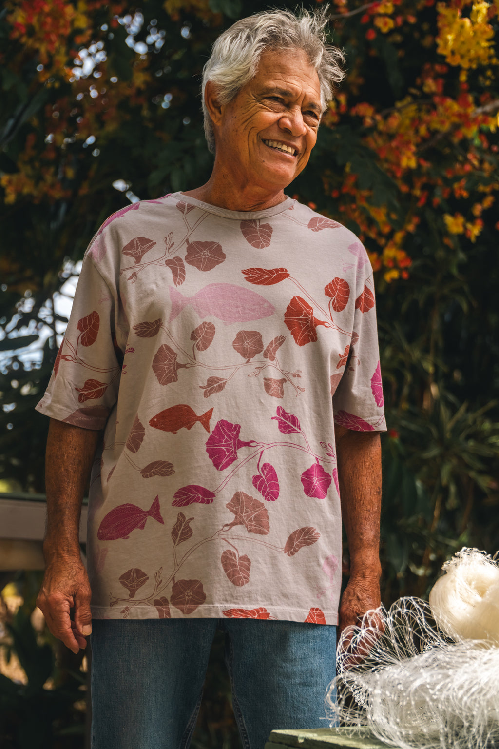 Nenue & Pōhuehue | Oversized Tee - gray