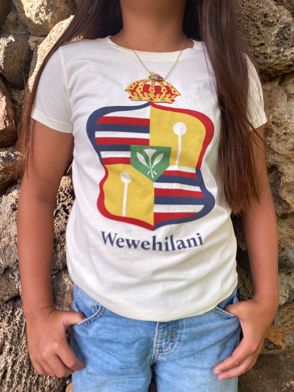 Ka Hae Kalaunu o Liliʻuokalani | Keiki Tee - creme
