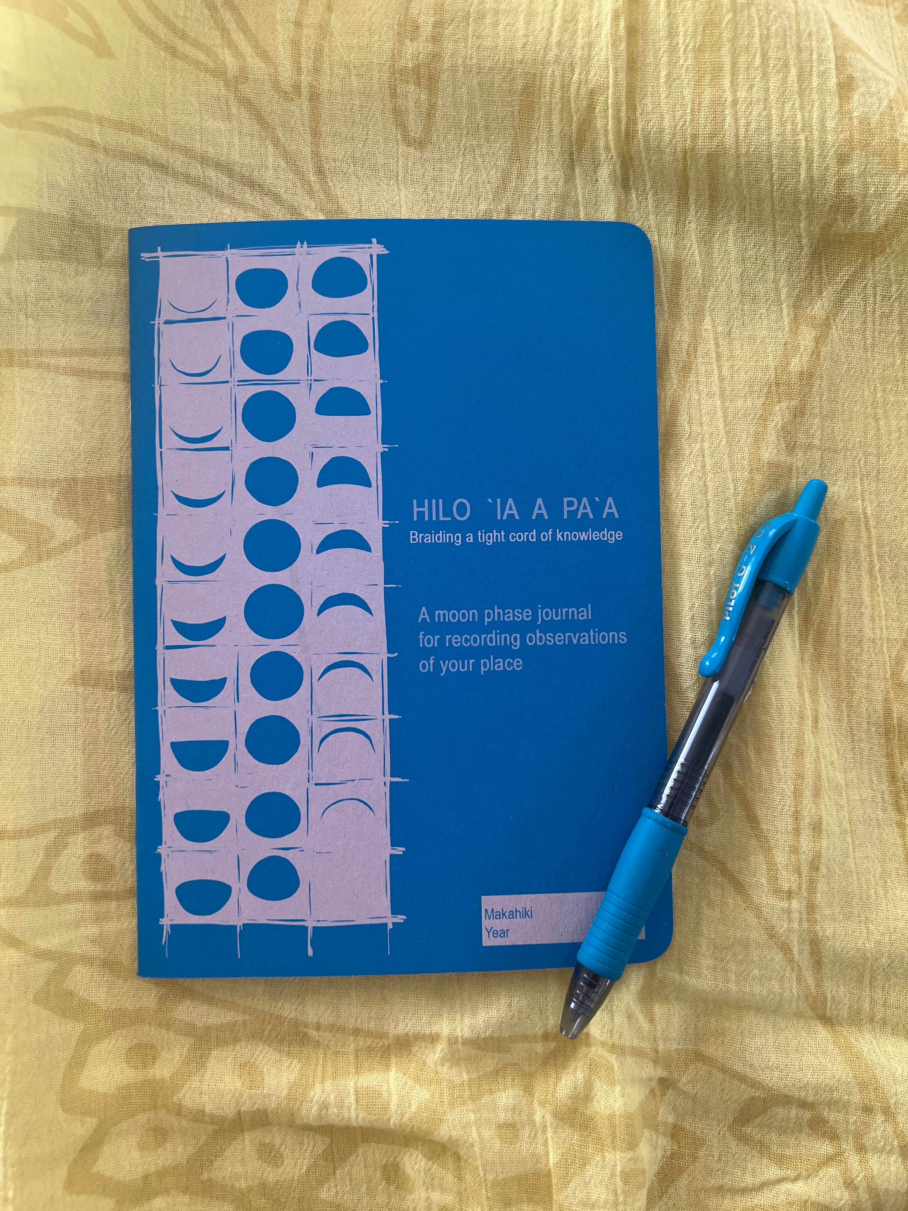 Hilo ʻIa A Paʻa | Moon Phase Journal - electric blue - ALL SALES FINAL