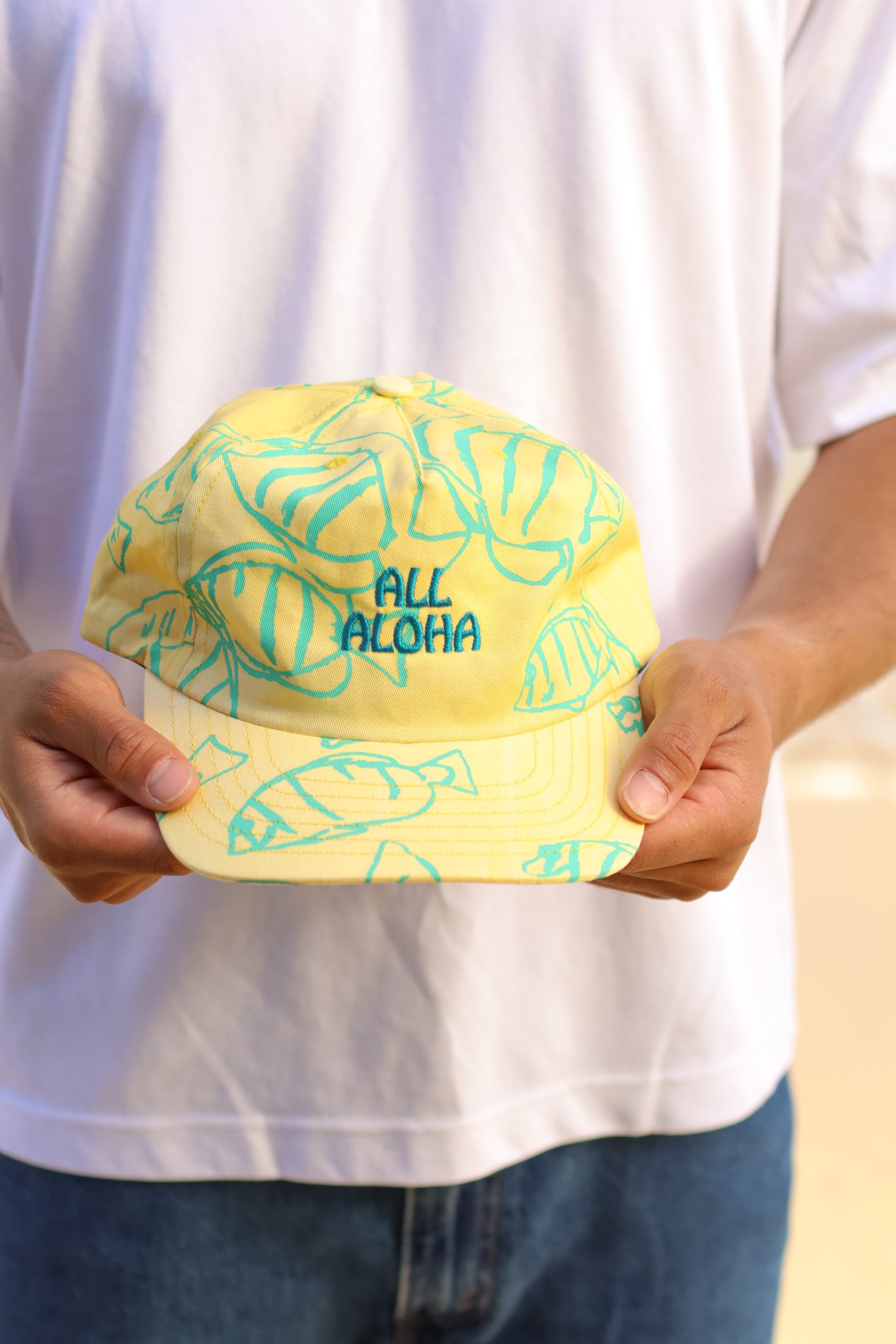 All Aloha | 5-Panel Snapback | Manini - yellow - ALL SALES FINAL