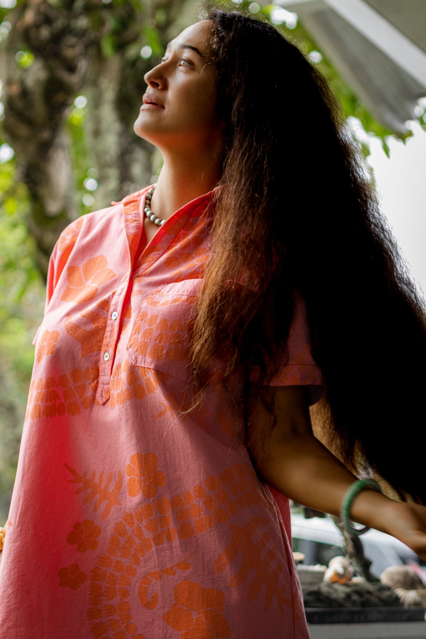 He Aloha no Tahiti | Collared Dress - pink – the kealopiko shop