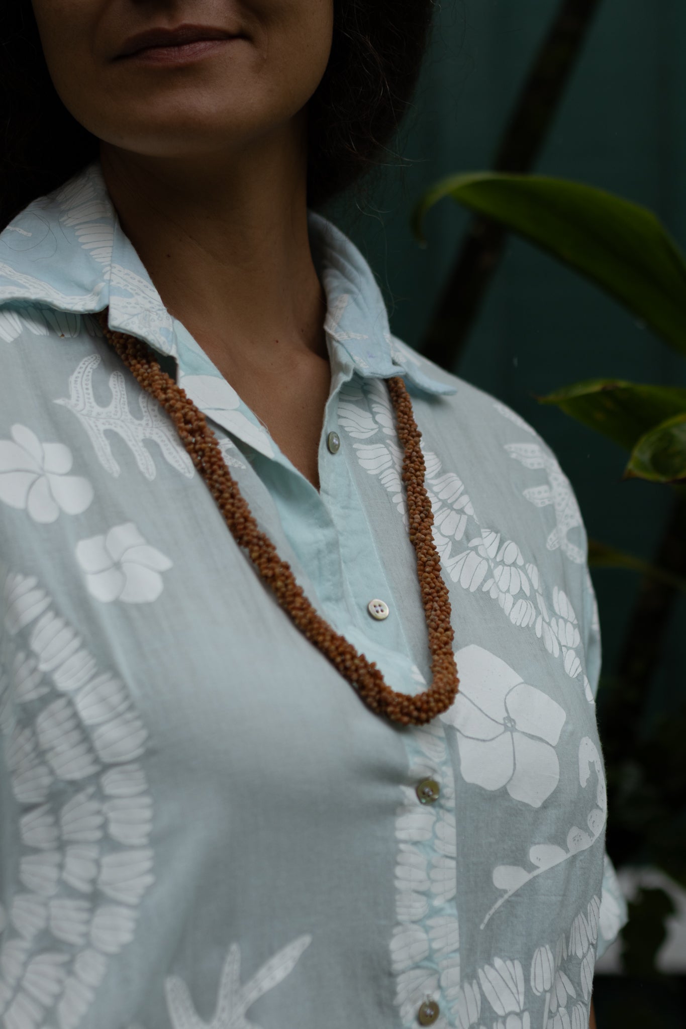 He Aloha no Tahiti | Long Shirt Dress - light blue