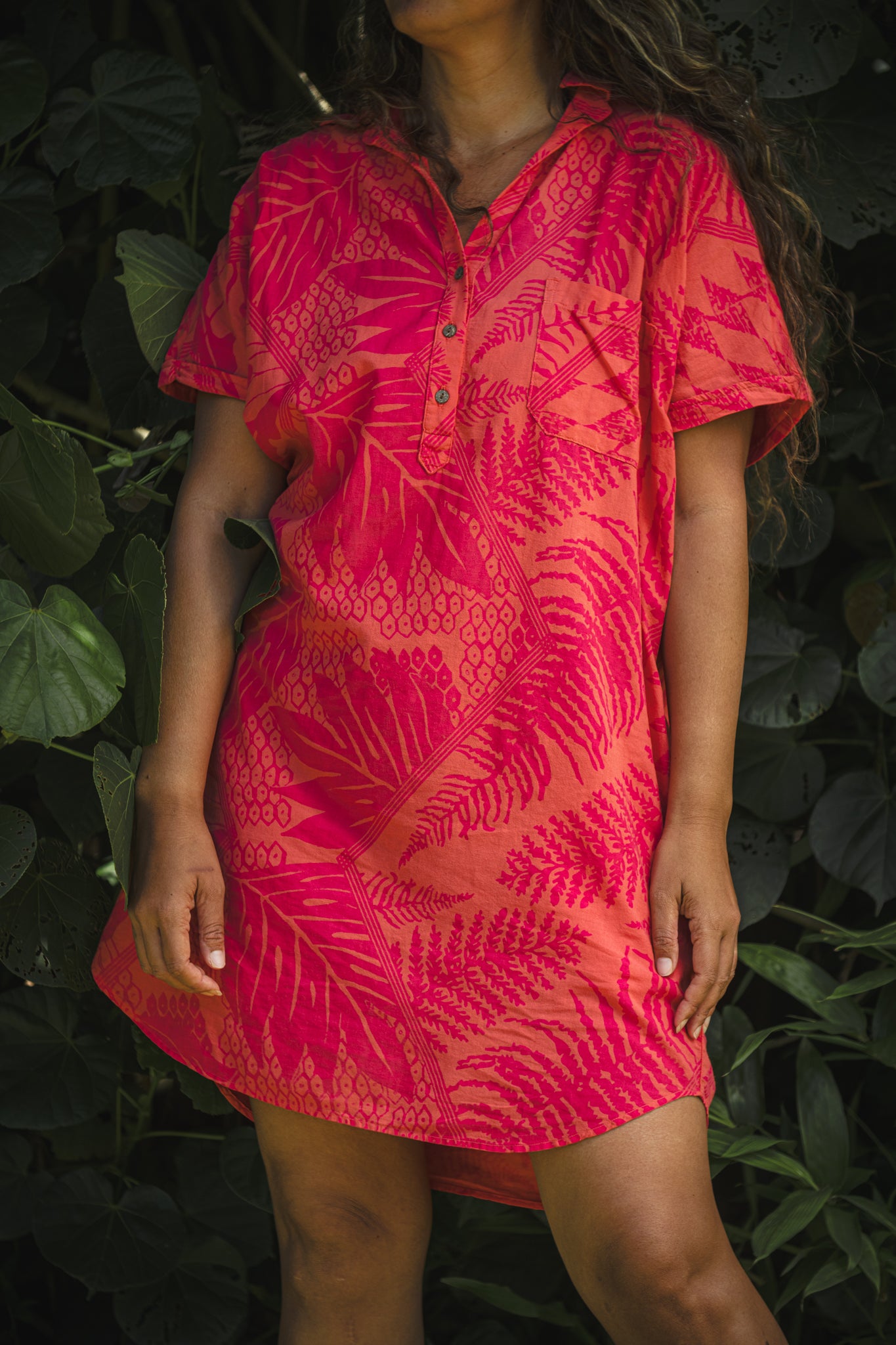 Hālanalana | Collared Dress - orange