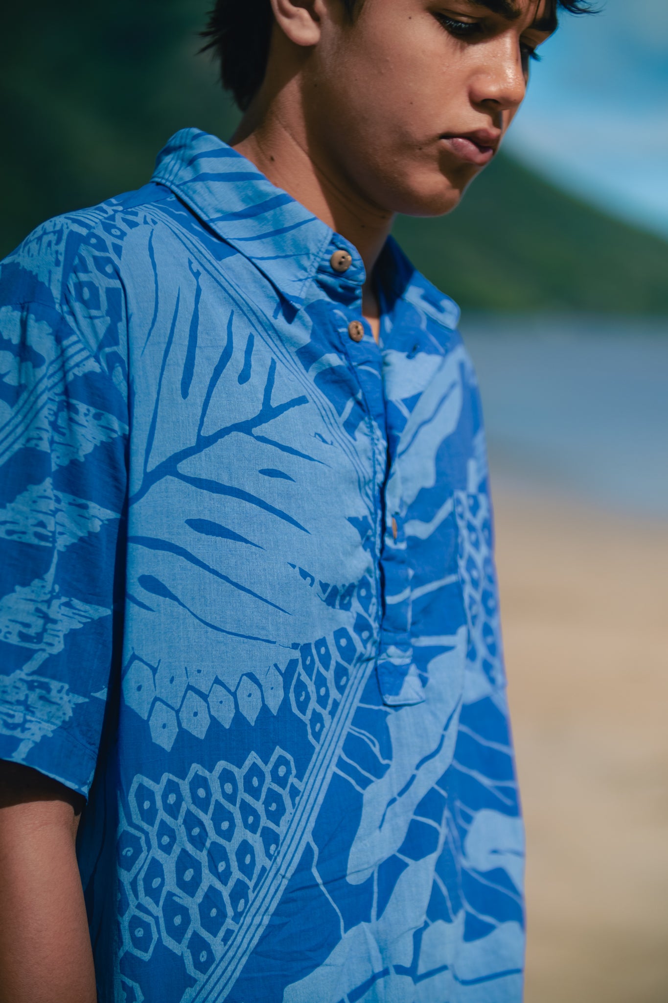 Hālanalana | Kāne Pullover - periwinkle