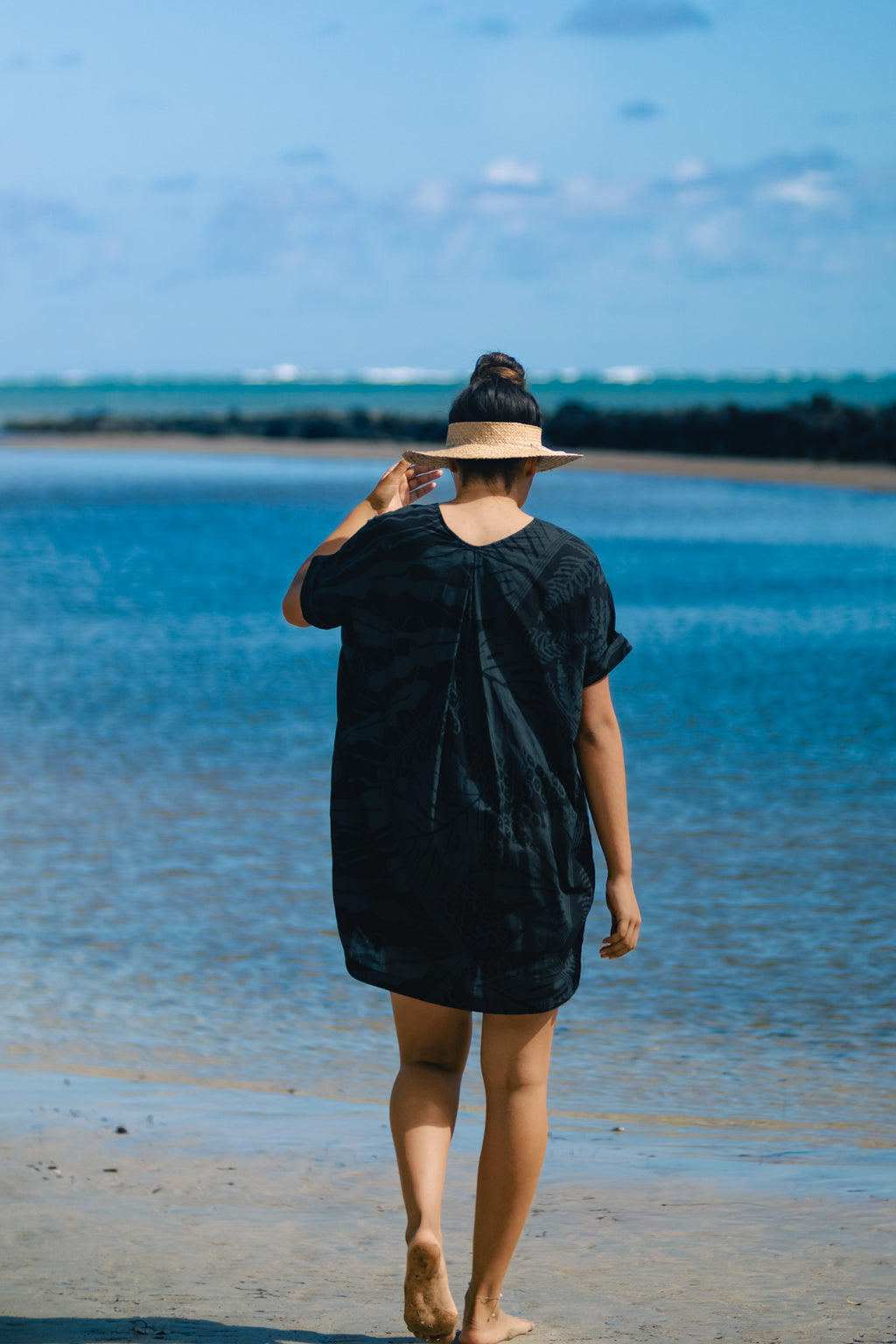 Hālanalana | Kimono Dress - black