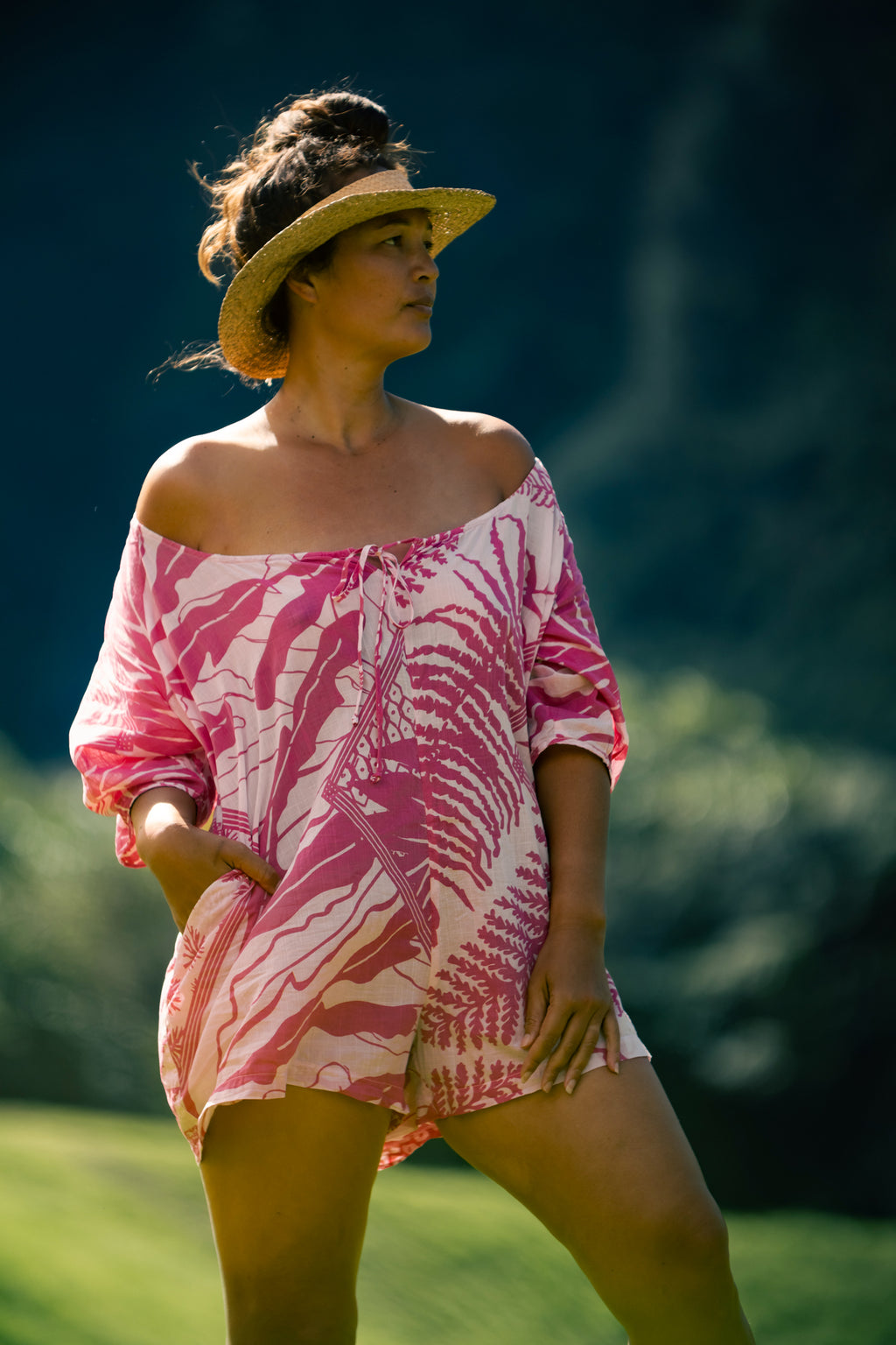 Hālanalana | Tie-front Romper - white