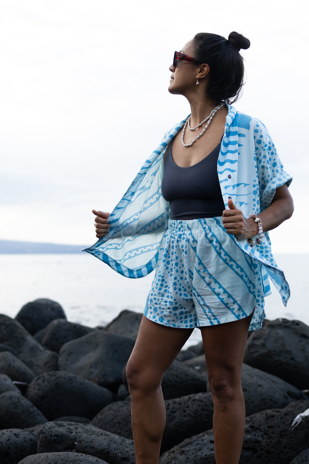 Kīkākapu | Breezy Shorts - ice blue