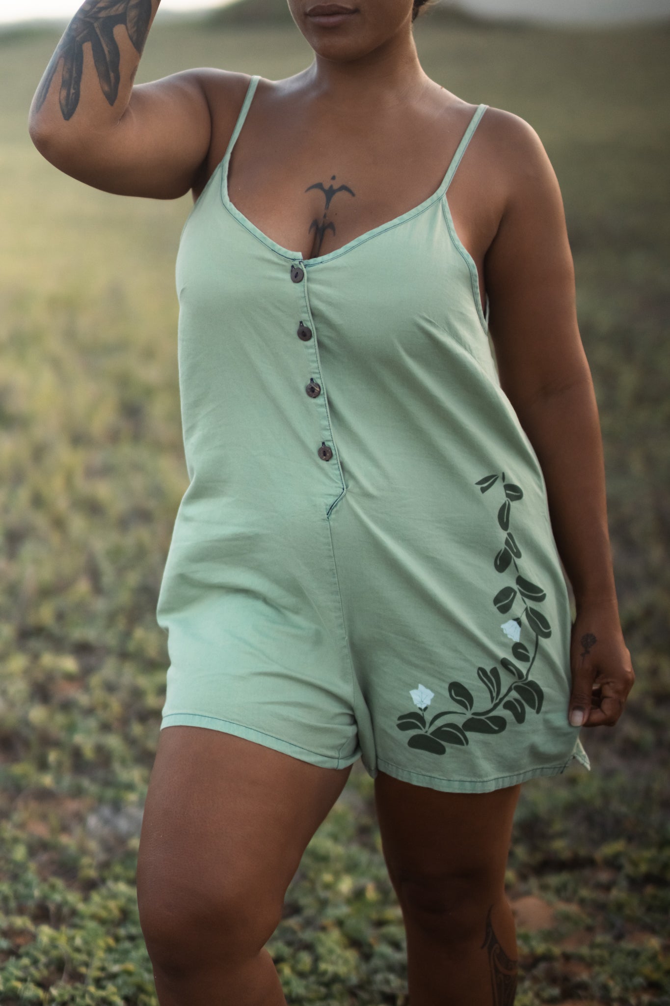 Pāʻūohiʻiaka | Aeʻo Romper - denim