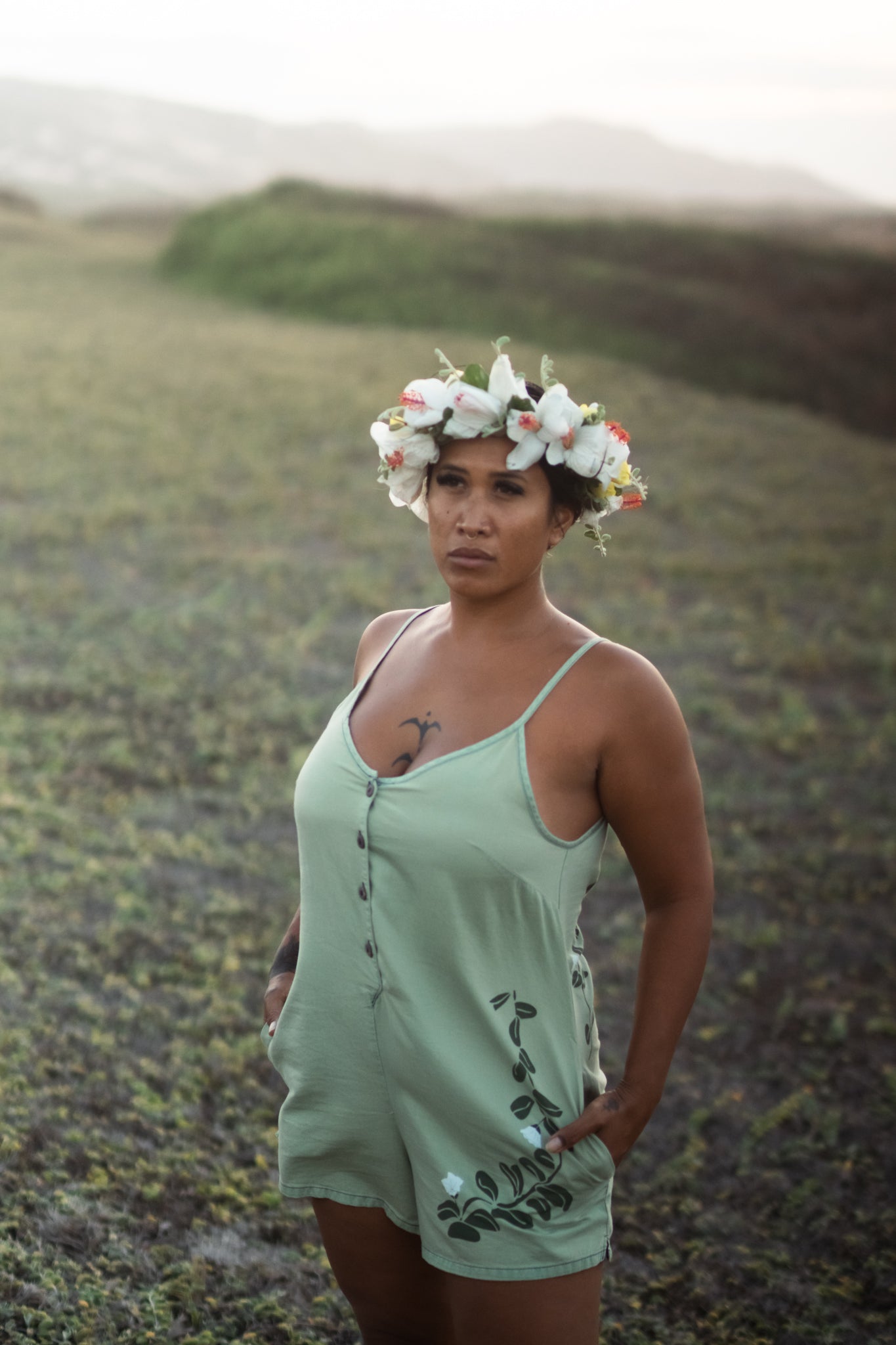 Pāʻūohiʻiaka | Aeʻo Romper - denim