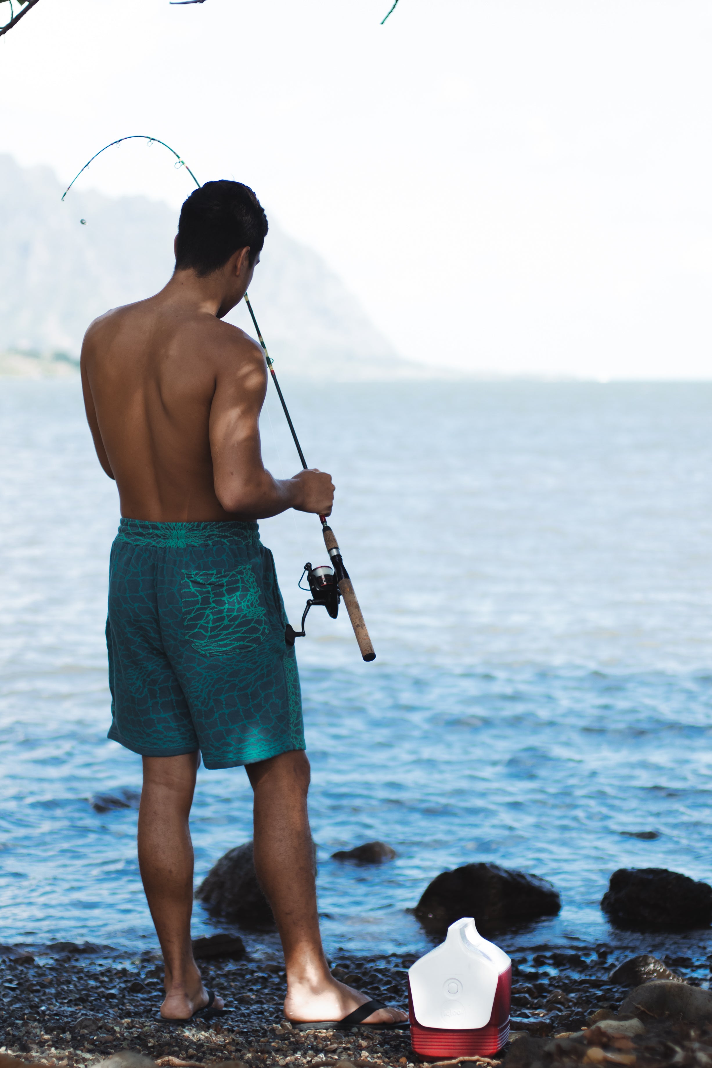 'Upena | Unisex Drawstring Shorts - teal - *ASF*