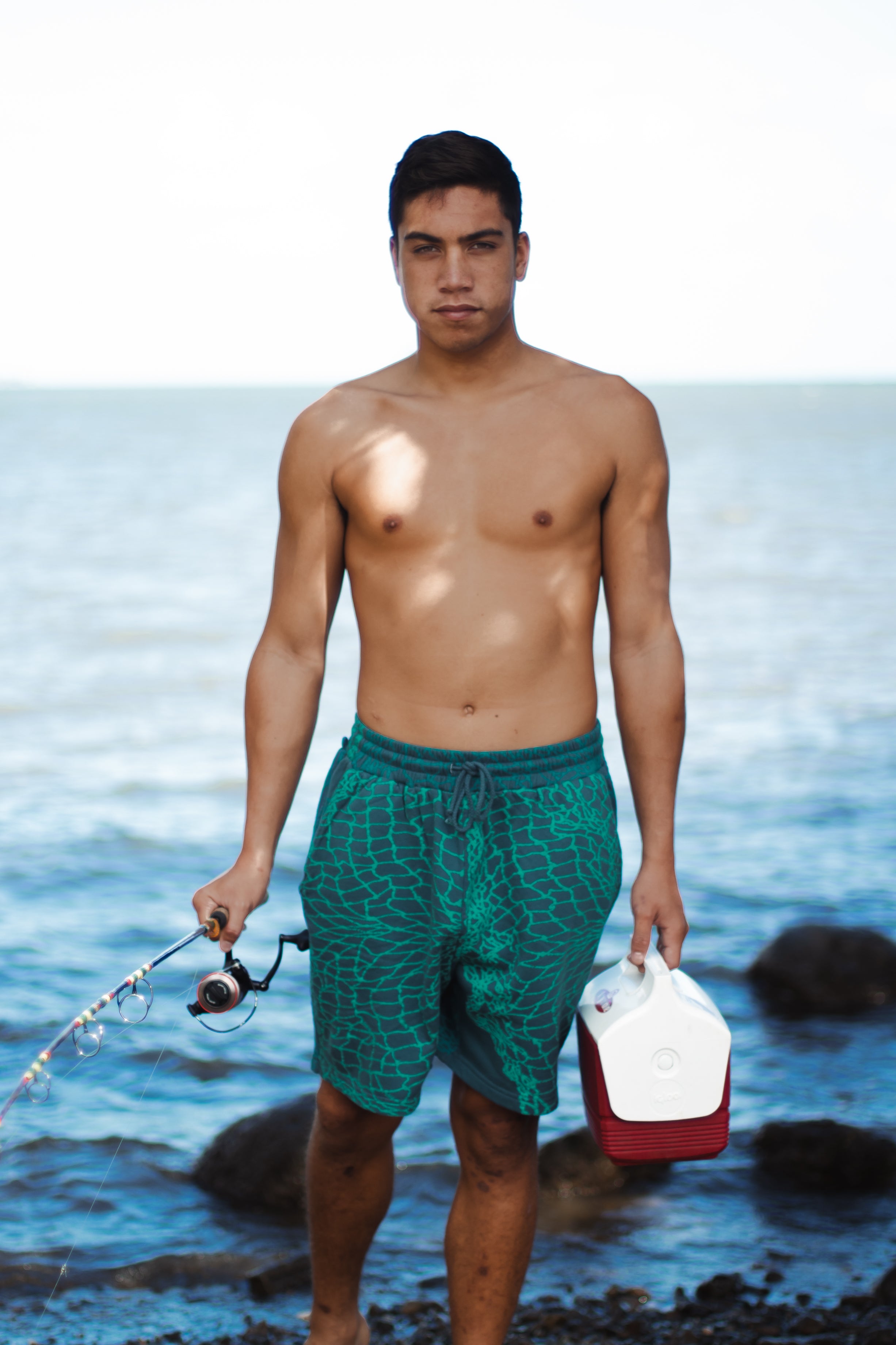 'Upena | Unisex Drawstring Shorts - teal - *ASF*