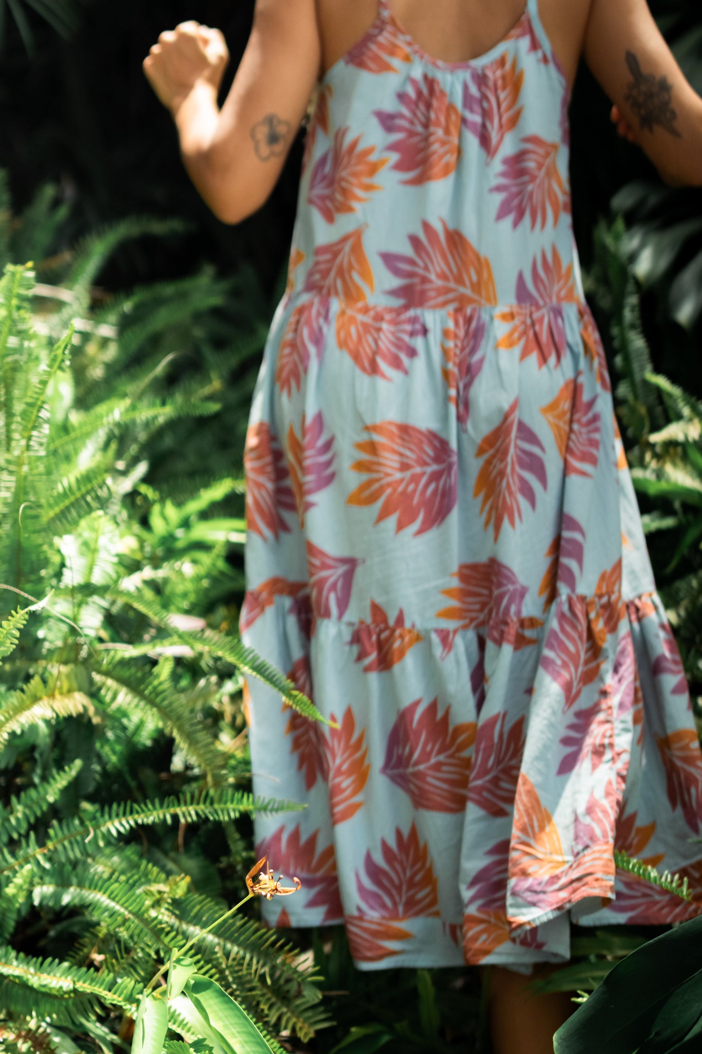 Lau ʻUlu | 3-Tier Dress - light blue