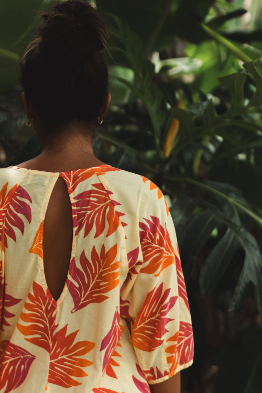 Lau ʻUlu | Tie-Front Romper - yellow