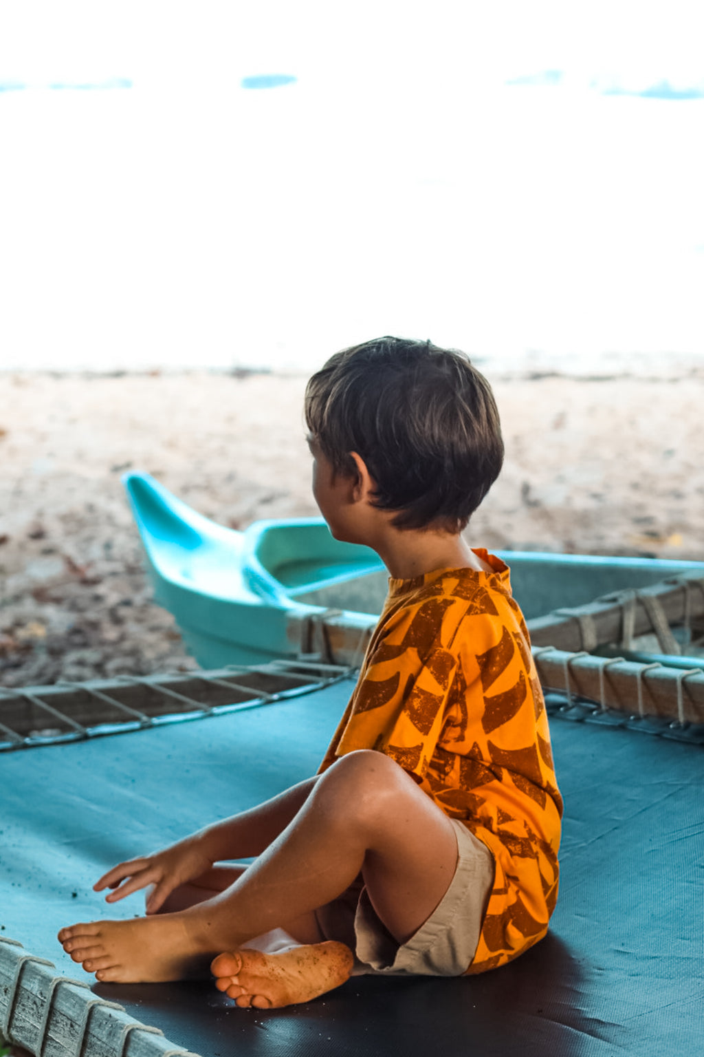He Waʻa He Moku | Keiki Tee - orange