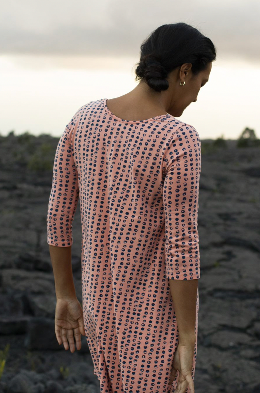 Haumea III. - Pūpū | 3/4 sleeve dress - coral - *ASF*