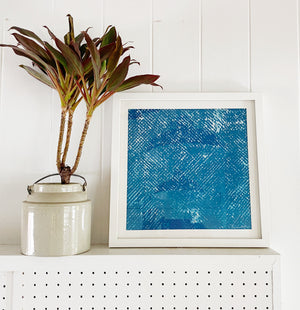 Blue Kapa | Small Framed Print #2 - ALL SALES FINAL - SHOP PICK UP ONLY