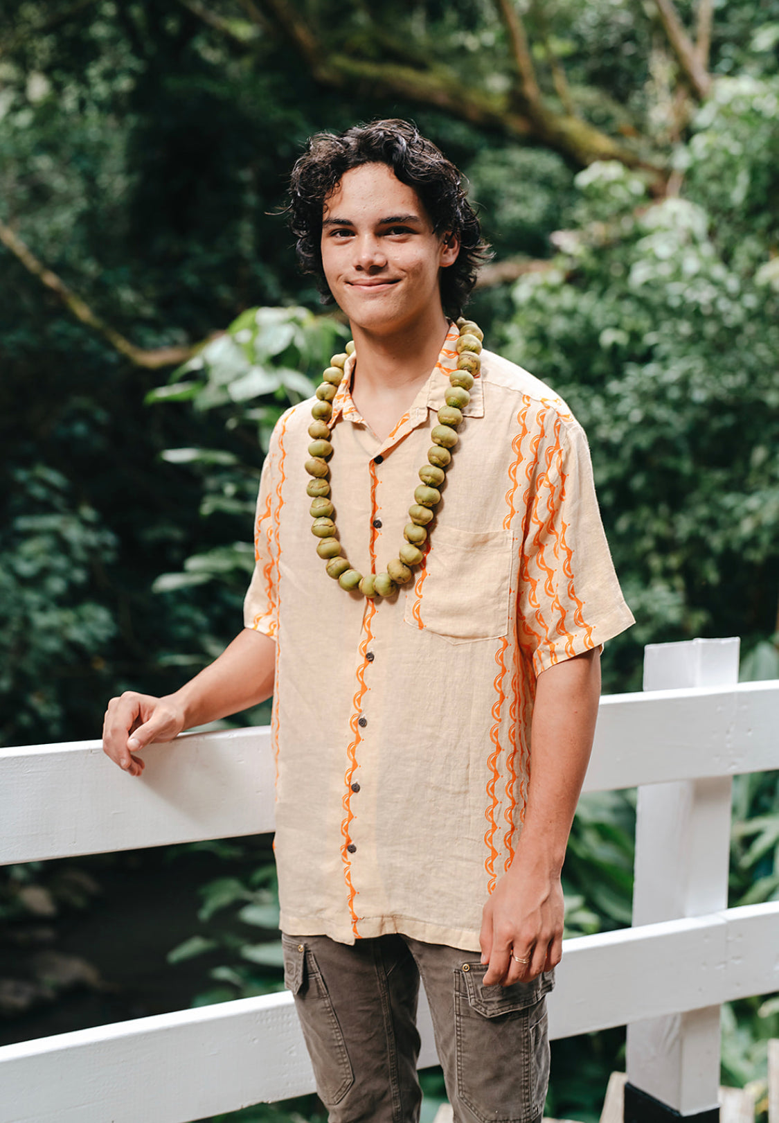 Haumea I. - Nā Mo'opuna | Kahikikū Aloha Shirt - tan